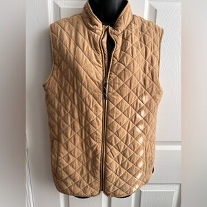 Class Club Camel Vest Tan Quilted Vest